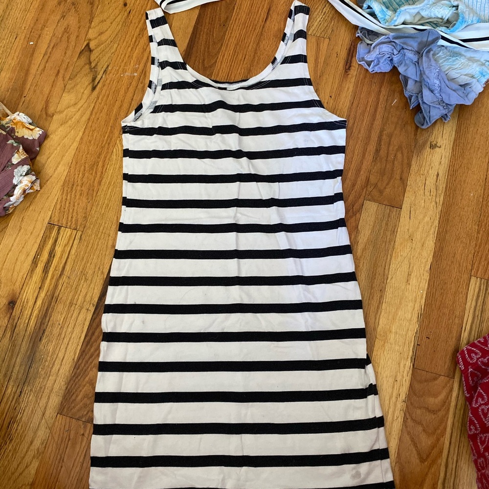 Stripped tank dress
